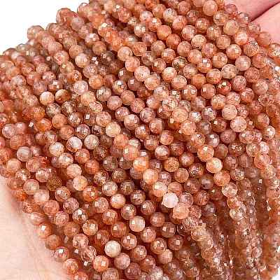 Natürliche sunstone Perlen Stränge&nbsp;G-L597-C01-02-1