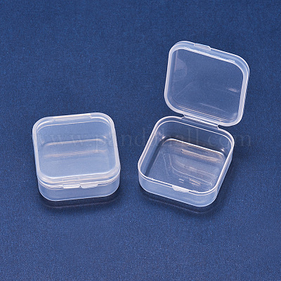 Wholesale BENECREAT 18 pack Square Clear Plastic Bead Storage Containers  Box Case with Flip-Up Lids for Items 