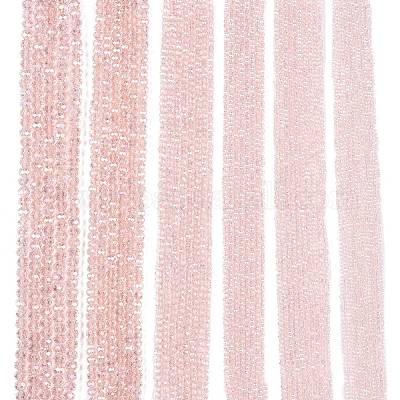 Chapelets de perles en verre électroplaqué&nbsp;EGLA-A044-T3mm-B22-1