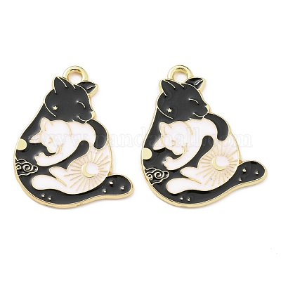 Pendentifs d'émail en alliage&nbsp;ENAM-D051-06G-1