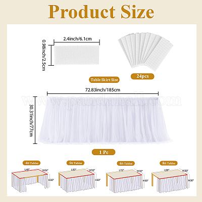 Tischrock aus Polyester&nbsp;AJEW-WH20019-110B-1