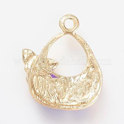 Stile smalto pendenti strass lega&nbsp;ENAM-S108-349A-1