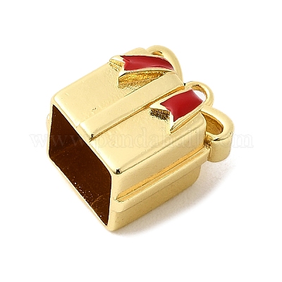 Weihnachts-Messing-Emaille-Perlen&nbsp;KK-L258-02G-03-1