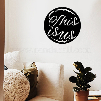 Décorations murales en fer&nbsp;HJEW-WH0067-054-1