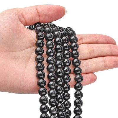 Natürlichen Obsidian Perle Stränge&nbsp;G-R173-8mm-02-1
