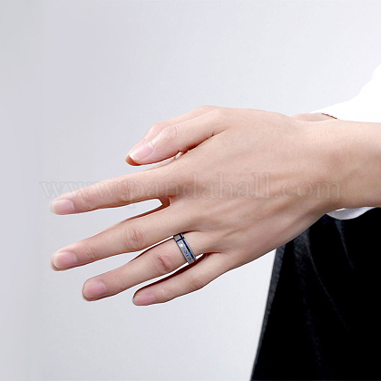 ロマンチックな316リットルのチタン鋼キュービックジルコニア広帯域指輪 婚約指輪 あなただけの愛を込めて ブルー Usサイズ10 19 8mm の通販 Jp Pandahall Com