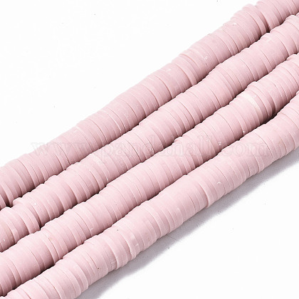 Handmade Polymer Clay Beads Strands CLAY-R089-8mm-145-1