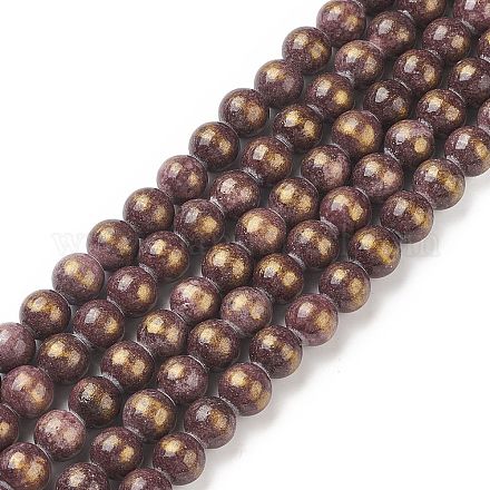 Chapelets de perles en jade Mashan naturel G-P232-01-L-8mm-1
