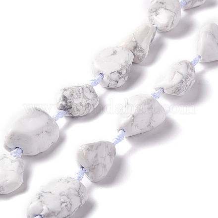 Chapelets de perles en howlite naturelle G-B024-07-1