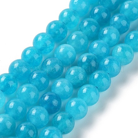 Dyed Natural Malaysia Jade Beads Strands G-G021-02A-02-1