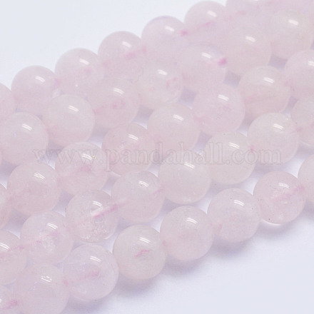 Chapelets de perles en morganite naturelle G-L478-08-8mm-1
