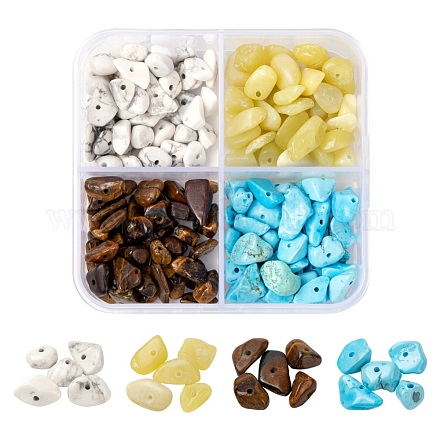 60 g 4 Stilperlen aus natürlichen und synthetischen gemischten Edelsteinen G-FS0002-18B-1