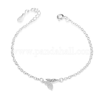 Shegrace semplice braccialetto a maglie a farfalla in argento sterling con 925 JB36A-1