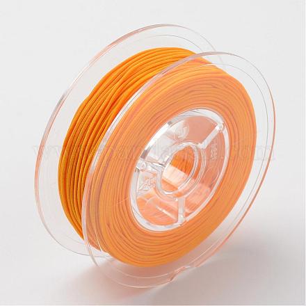 日本製の環境に優しい染色ナイロンゴム紐  ラウンド  オレンジ  1.0mm  約50ヤード/ロール（150フィート/ロール） EC-F001-1.0mm-03-1