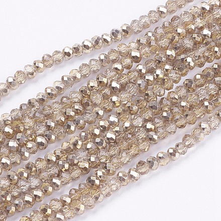 Brins de perles de verre peints transparents GLAA-F078-D01-1
