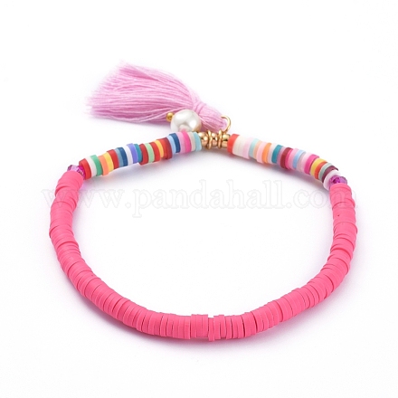 (Jewelry Parties Factory Sale)Stretch Charm Bracelets BJEW-JB05084-03-1