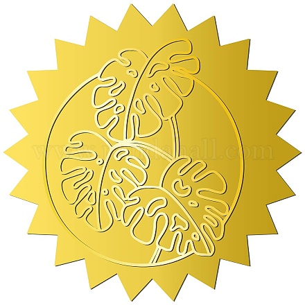 12 лист самоклеящихся наклеек с тиснением золотой фольги DIY-WH0451-048-1