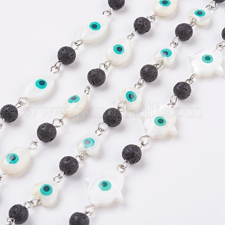 Chaînes de perles manuelles AJEW-JB00411-1