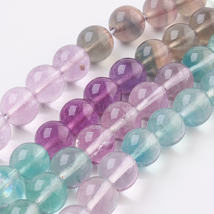 Chapelets de perles en fluorite naturel G-F568-002-10mm-1