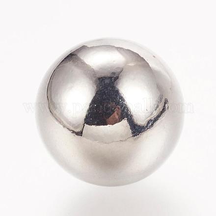 Perles de boule de carillon en laiton plaquées en rack écologiques KKB-L001-01P-1