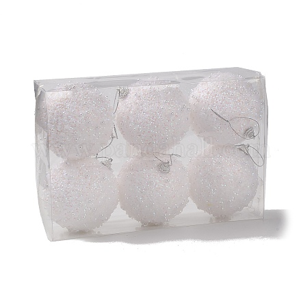 Bola de navidad espuma y plástico imitación perla colgante decoración FIND-G056-01D-1
