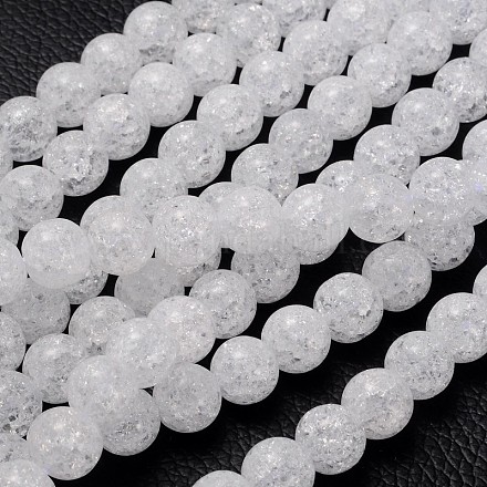 Chapelets de perles en quartz craquelé synthétique X-GBA092-10MM-1