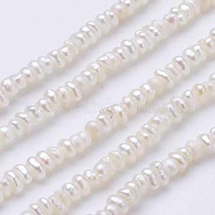 Brins de perles de culture d'eau douce naturelles PEAR-F004-67A-1