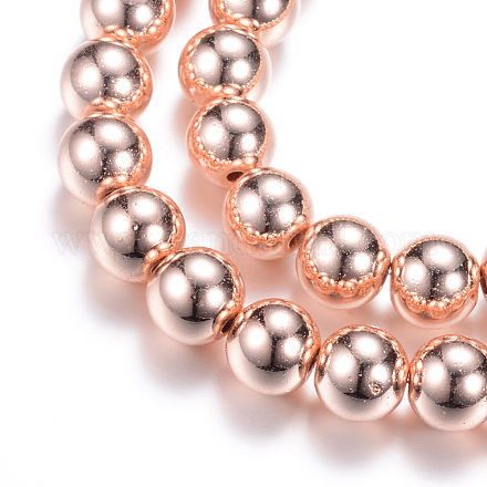 Chapelets de perles en hématite synthétique sans magnétique G-Q466-3mm-03-1