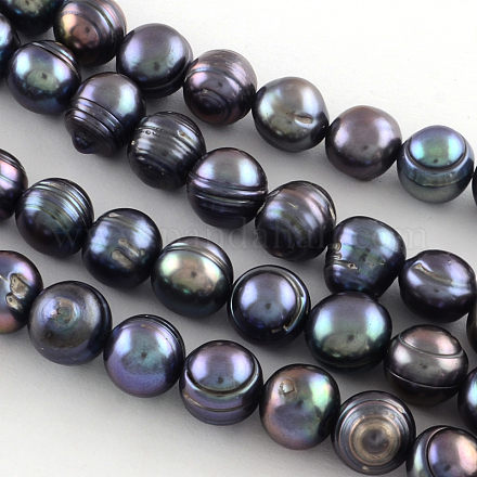 Natural Cultured Freshwater Pearl Beads Strands PEAR-N013-08B-1