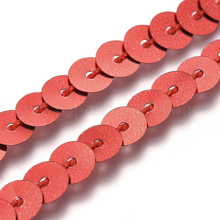 Rollos de cadena de lentejuelas / paillette de plástico PVC-WH0005-01K-1