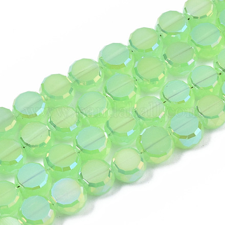 Chapelets de perles en verre transparent électrolytique EGLA-Q125-002-B01-1