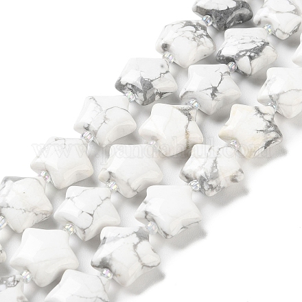 Chapelets de perles en howlite naturelle G-NH0005-006-1