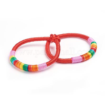 Handmade Braided Rope Nylon Thread Bracelets BJEW-G549-03A-1