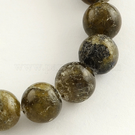Round Natural Labradorite Gemstone Beads Strands G-R268-8mm-1