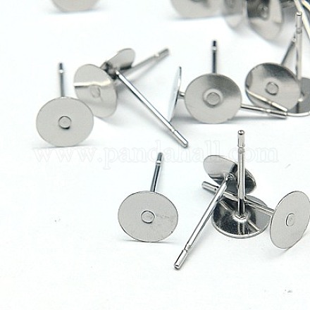 Accessoires de clous d'oreilles en 304 acier inoxydable de couleur originale X-STAS-E025-4-1