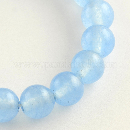 Dyed Natural Jade Round Bead Strands G-Q937-6mm-04-1