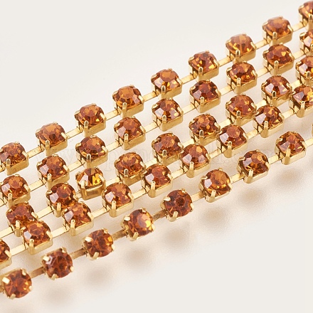 Cadenas de strass Diamante de imitación de bronce CHC-S8-07C-1