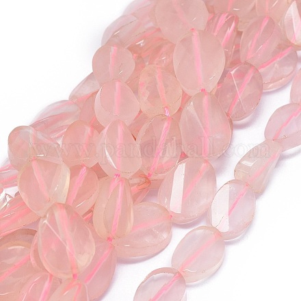 Natural rosa de hilos de abalorios de cuarzo G-K291-A26-1