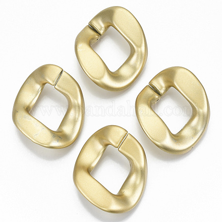 Opaque Spray Painted Acrylic Linking Rings OACR-S021-63A-B01-1