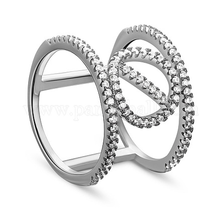 Простые элегантные серебряные кольца Shegrace с широкой полосой JR201A-1