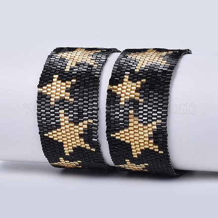 Плетеные плетеные браслеты из японского бисера BJEW-P256-E04-1