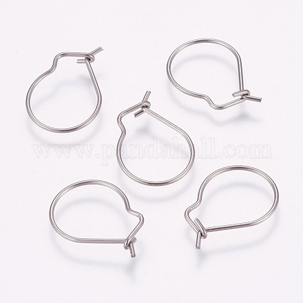 304 Stainless Steel Hoop Earrings X-STAS-K148-09-1