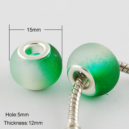 Due perle di vetro europei tono GPDL-Q011-05A-1