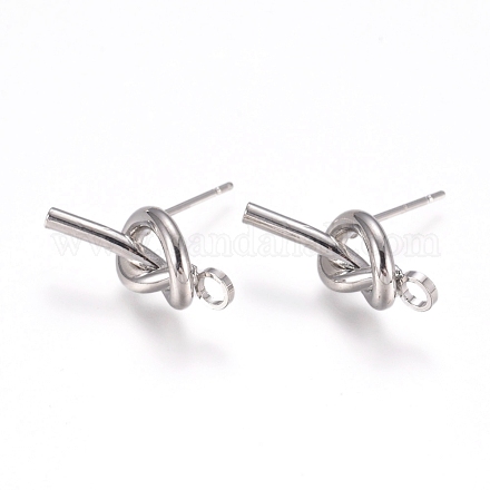 Rack Plating Brass Stud Earring Findings KK-L198-006P-1