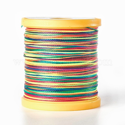 Round Waxed Polyester Cord YC-E004-0.65mm-N654-1
