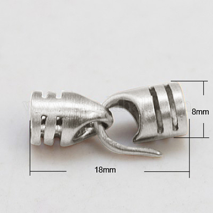 Brass S-Hook Clasps KK-E270-18x8mm-N-NR-1