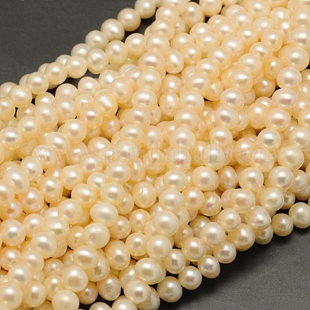 Fili di perle di perle d'acqua dolce coltivate naturali PEAR-F001-30-01-1