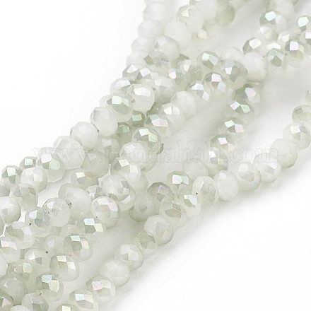 Perles en verre jade d'imitation electroplate  X-EGLA-J025-H02-1