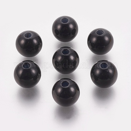 Perles d'imitation perles en plastique ABS KY-G009-4mm-01-1