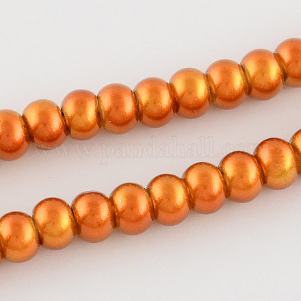Spray Painted Glass Beads Strands DGLA-R041-10mm-11-1
